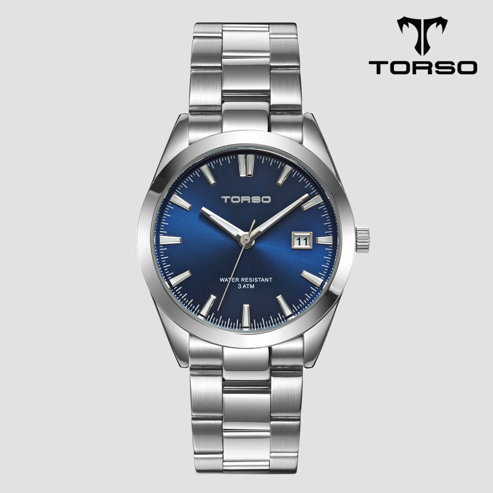 TORSO 토르소 T105M-SLS 마이다스 캘린더 워치 남성 메탈 밴드 시계