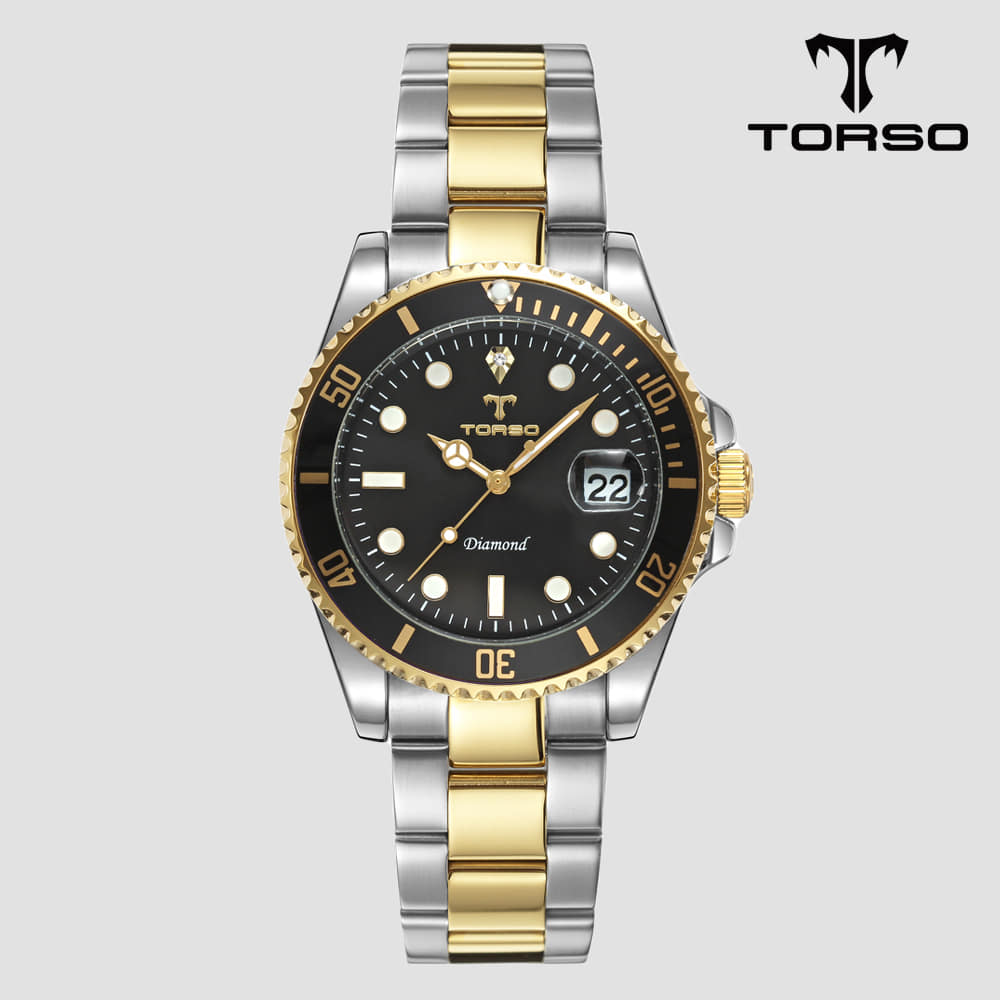 TORSO 토르소 T502M-GBC 이카로스 다이아몬드 워치 남성 메탈 밴드 시계