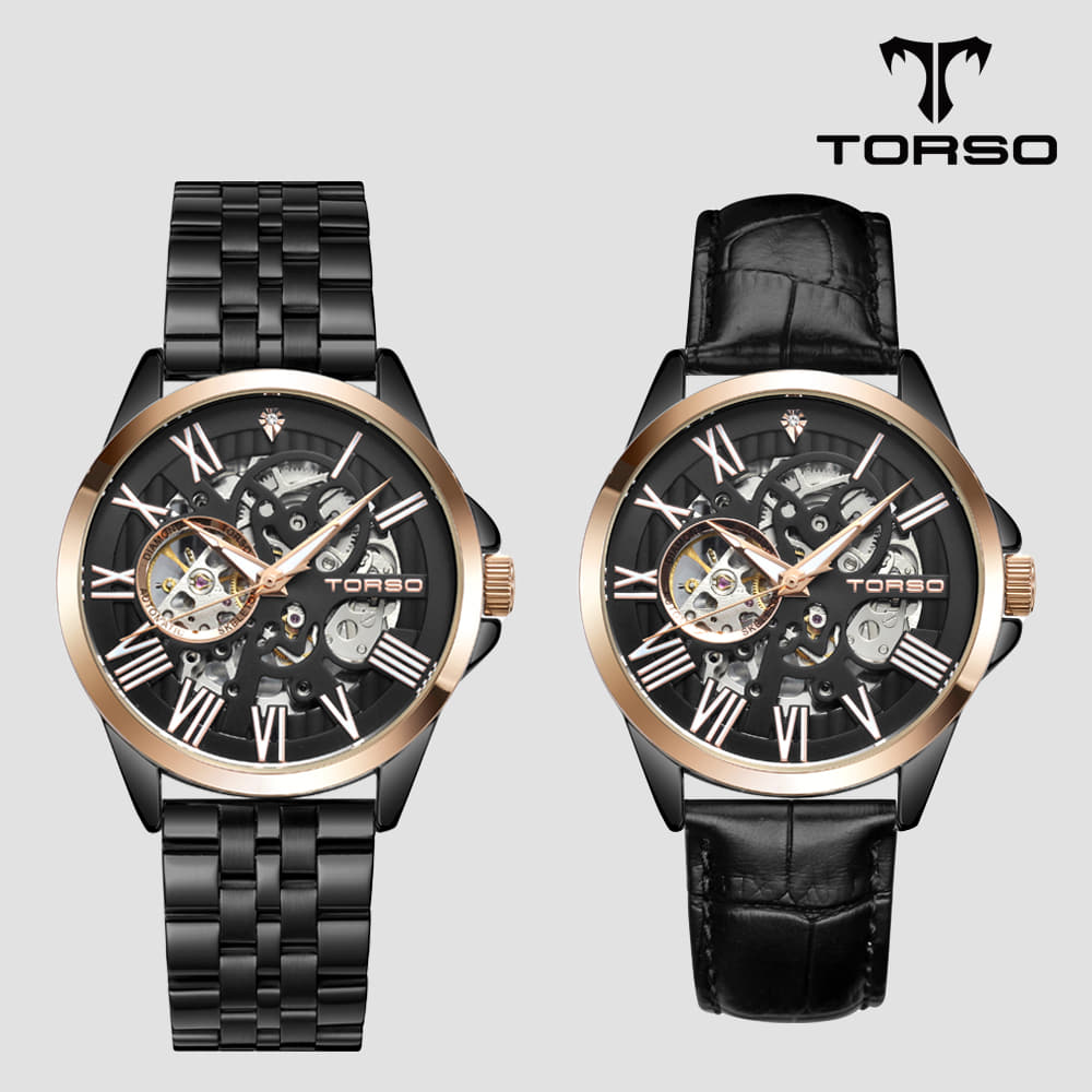 TORSO 토르소 T601M-RBB 라투메나 스켈레톤 오토매틱 다이아몬드 워치 메탈 남자 시계