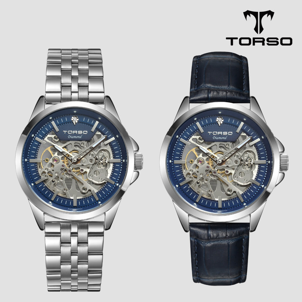 TORSO 토르소 T602M-SLS 그리페스 스켈레톤 오토매틱 다이아몬드 워치 메탈 남자 시계