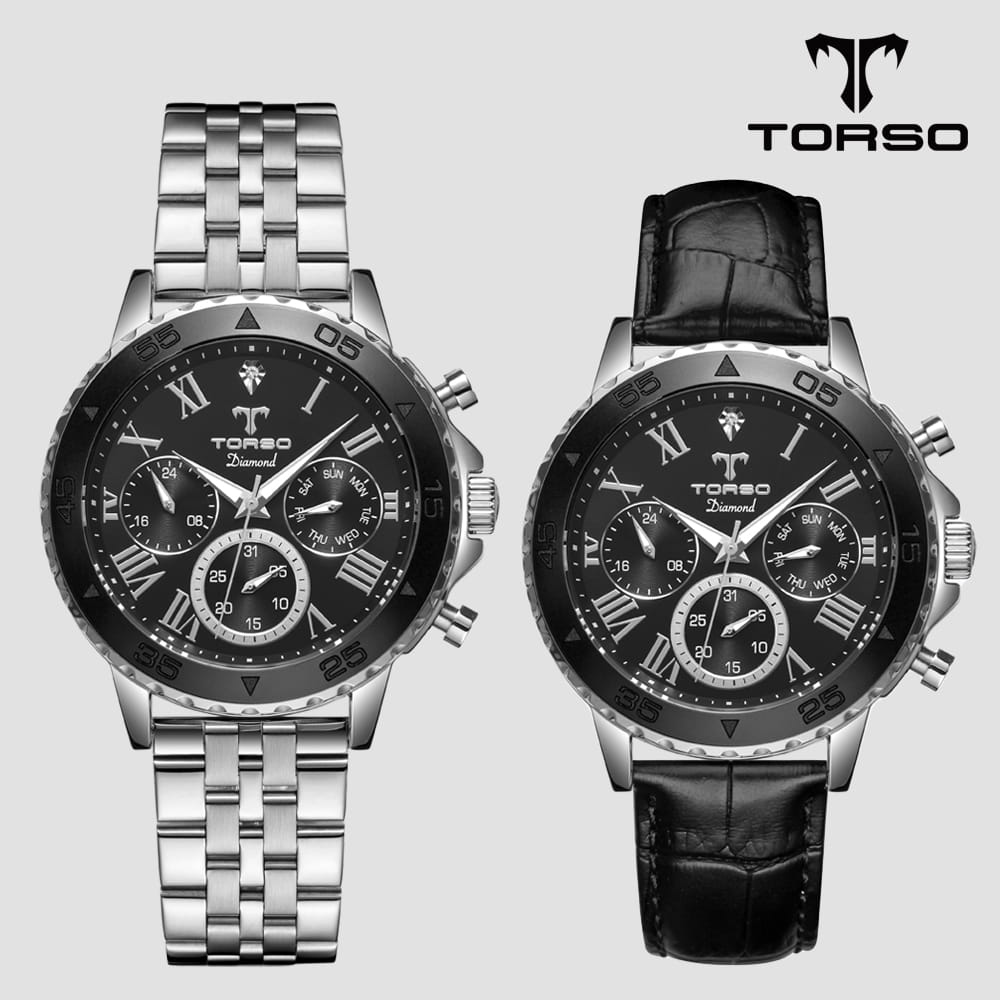 TORSO 토르소 T76-SBS 발리오스 멀티 다이아몬드 워치 메탈 남자 시계