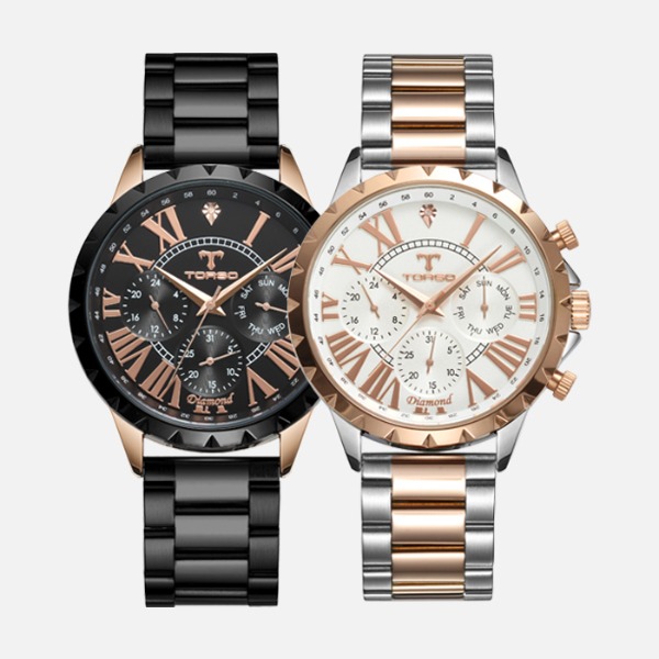 [한정 할인] 토르소 T501M 히페리온 다이아몬드(가죽 스트랩 증정) 메탈 남자 시계