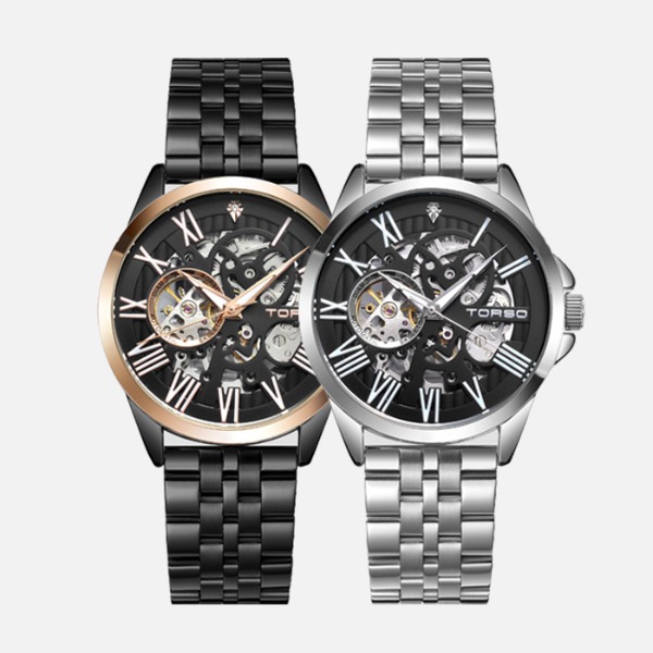 [쿠폰세일] 토르소 T601M 라투메나 스켈레톤 오토매틱 다이아몬드(가죽 스트랩 증정)메탈 남자 시계