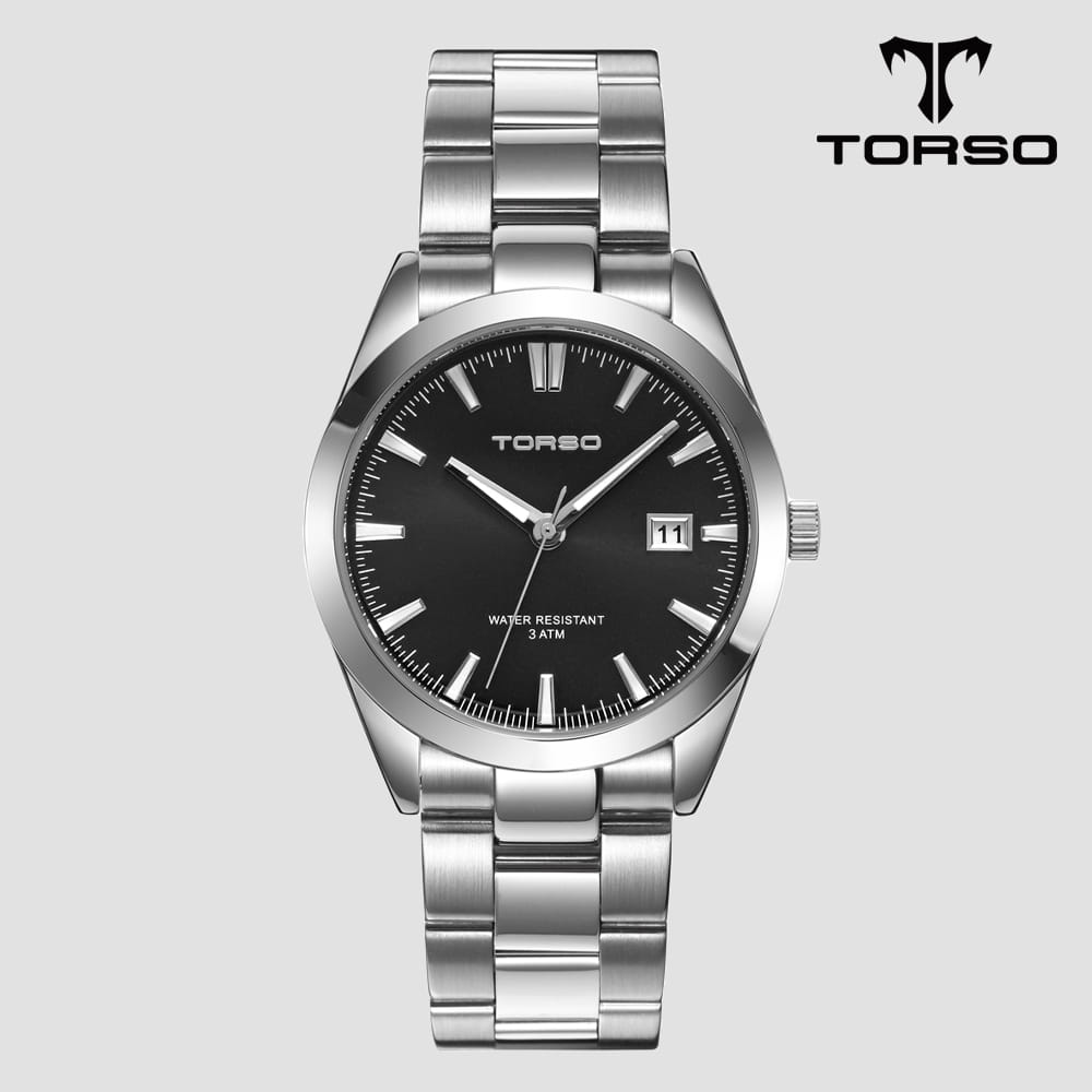 TORSO 토르소 T105M-SBS 마이다스 캘린더 워치 남성 메탈 밴드 시계