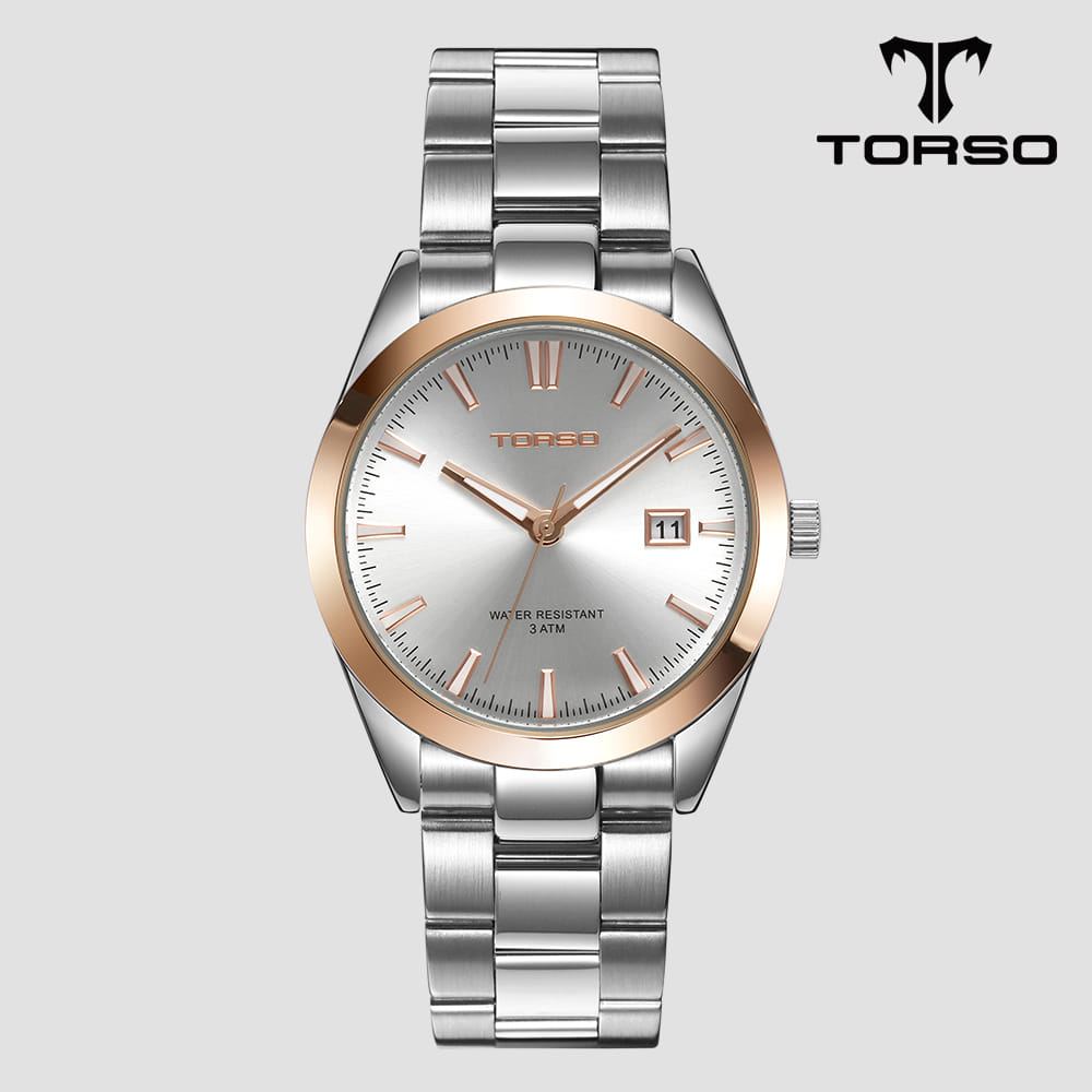 TORSO 토르소 T105M-RSS 마이다스 캘린더 워치 남성 메탈 밴드 시계