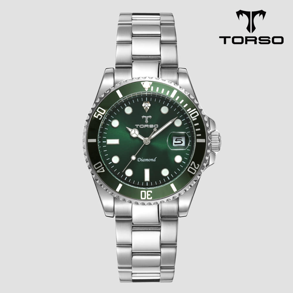 TORSO 토르소 T502M-SGS 이카로스 다이아몬드 워치 남성 메탈 밴드 시계