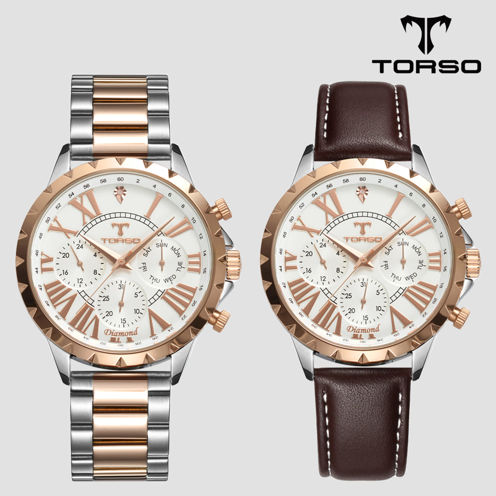 TORSO 토르소 T501M-RSC 히페리온 멀티 다이아몬드 워치 메탈 남자 시계